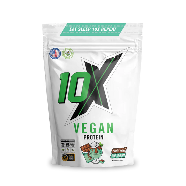 10X Athletic Vegan Protein | 20g Plant-Based Protein | 20 Servings | Gluten-Free, Nut-Free, Lactose-Free | Low-Calorie
