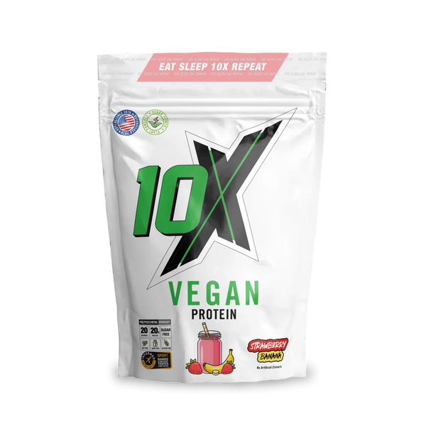 10X Athletic Vegan Protein | 20g Plant-Based Protein | 20 Servings | Gluten-Free, Nut-Free, Lactose-Free | Low-Calorie