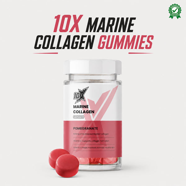 10X Marine Collagen Gummies | 500mg Norwegian Collagen Peptides