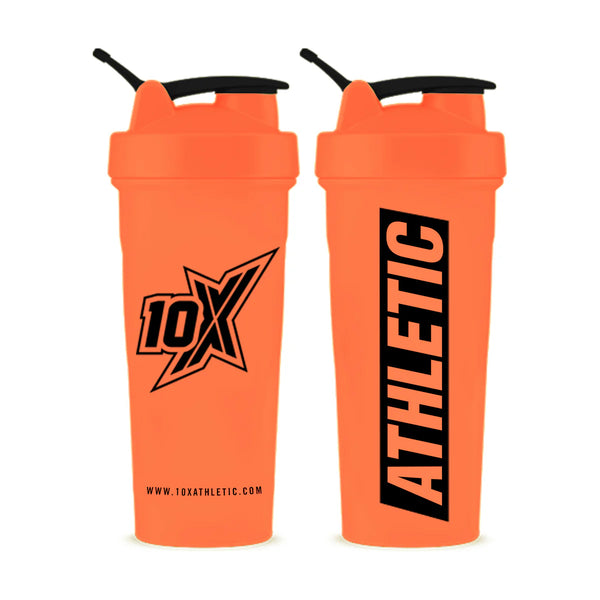 10X Athletic Neon Shaker | 600ml | Mixer Ball Included | Leak-Proof Screw Lid & Flip Cap | BPA-Free | Gym & Protein Shaker Bottle