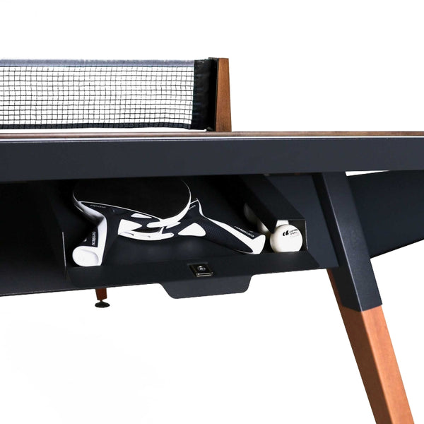 Cornilleau Origin Outdoor Convertible Ping Pong Table | Black Panel with White Lines