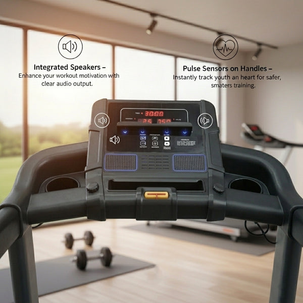 Axox Fitness Flow Electric Treadmill | 1.25HP | 1-13 km/h