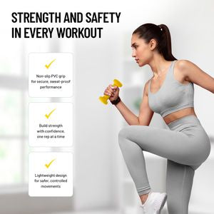 Axox Fitness Neoprene Dumbbell | 0.5kg Pair | Color-Coded | Strength & Rehab