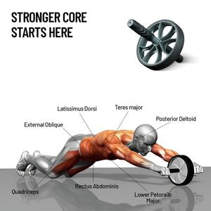 Axox Fitness Ab Roller Exercise Wheel – TPR Wheel & Steel Core | Core Trainer