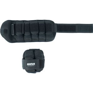 Axox Fitness Adjustable Ankle & Wrist Weights | 2kg | Velcro Strap | Resistance Training
