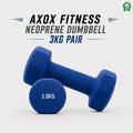 Axox Fitness Neoprene Dumbbell | 3kg Pair |