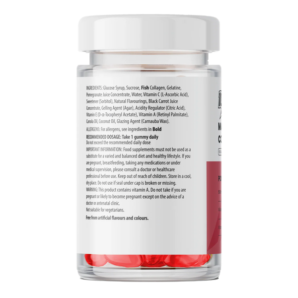 Supplement jar with label on a white background