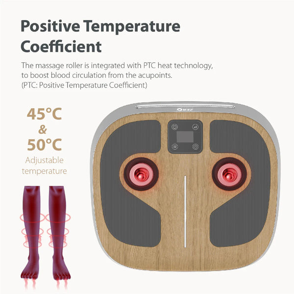 D-Medi Feet Electric Foot Massager – Deep Tissue Relief, PTC Heat Therapy, Adjustable Intensity & Smart Touch Control