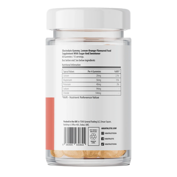 Supplement container with label on a white background