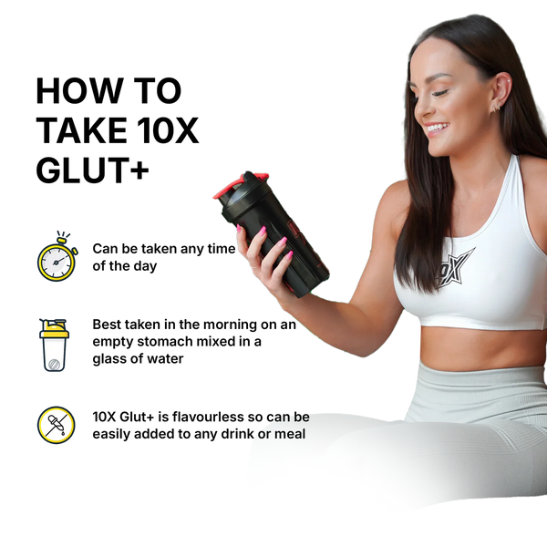 10X Athletic L-Glutamine Powder 300g | 5g Per Serving | 60 Servings | Unflavored | Vegan