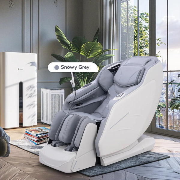 Averest 4D Massage Chair - AI Body Scan, Zero Gravity, 360° Heat, 28 Airbags, Voice Control - Grey