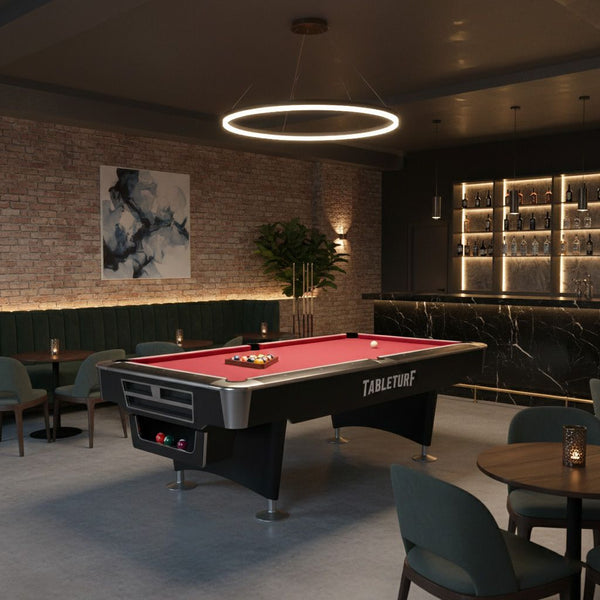 Pinnacle Premium Slate Solid Wood Billiard Table 8FT Black | TableTurf