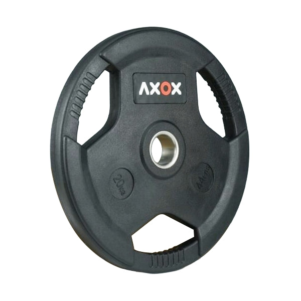 3-Grip Rubber Weight Plate with PVC Label - 20kg