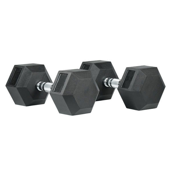 Hex Rubber Dumbbell - Pair 17.5kg