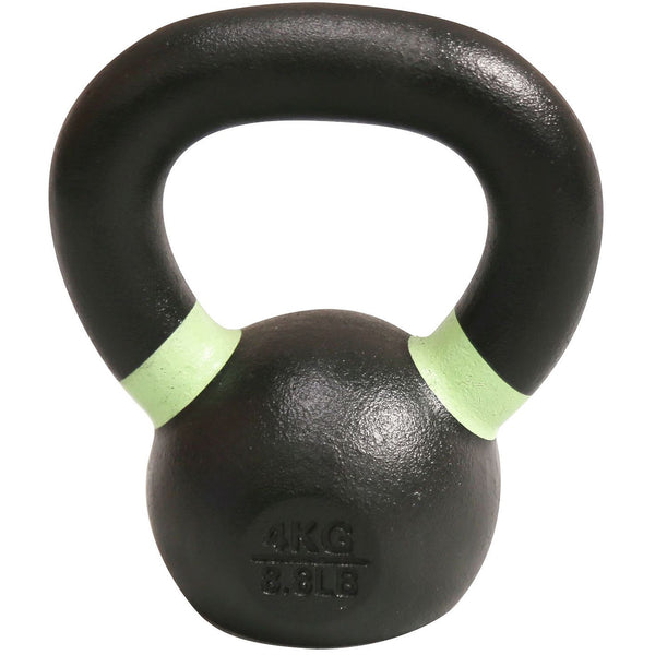 Cast Iron Kettlebell With Color Ring, 4KG