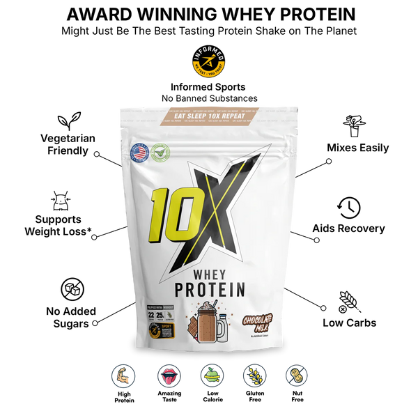 10X Athletic Whey Protein | 25g Protein | Low Calorie | Vegetarian | 22 Servings