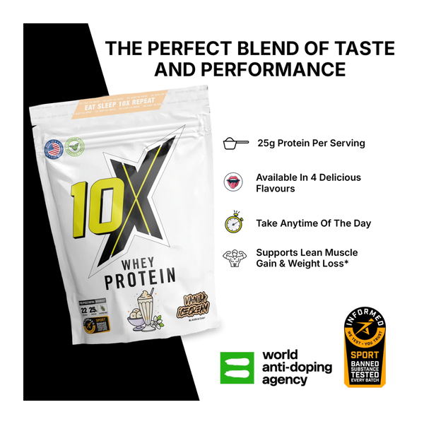 10X Athletic Whey Protein | 25g Protein | Low Calorie | Vegetarian | 22 Servings