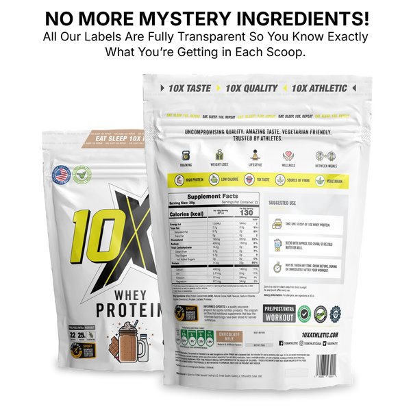 10X Athletic Whey Protein | 25g Protein | Low Calorie | Vegetarian | 22 Servings