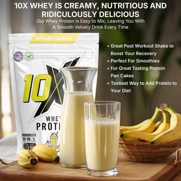 10X Athletic Whey Protein | 25g Protein | Low Calorie | Vegetarian | 22 Servings