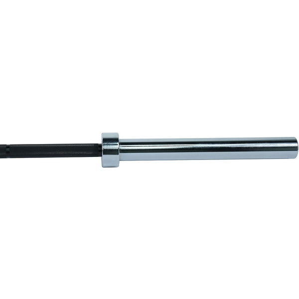 Axox Fitness Olympic Bar | Black Grip With Silver Sleeves | 220cm