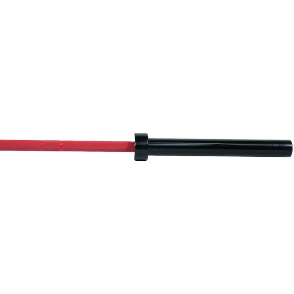 Axox Fitness Olympic Bar – Red Grip With Black Sleeves | 220cm