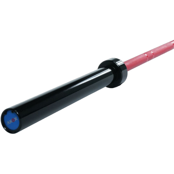 Axox Fitness Olympic Bar – Red Grip With Black Sleeves | 220cm