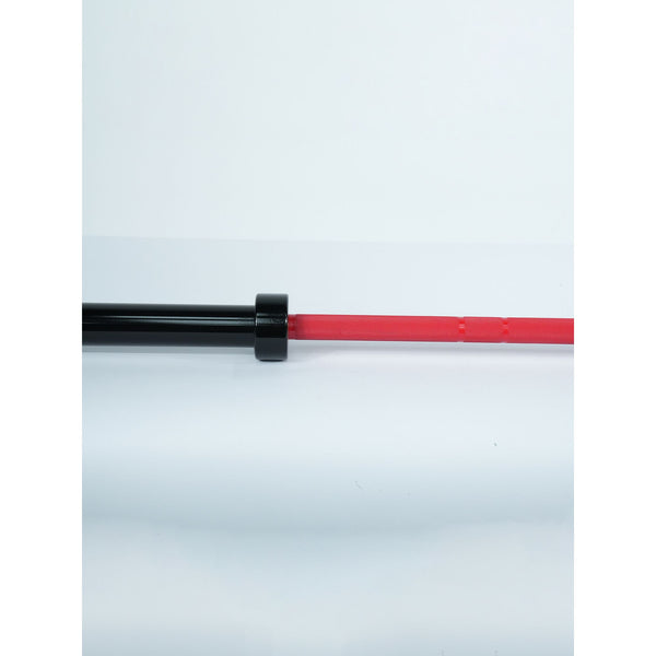 Axox Fitness Olympic Bar – Red Grip With Black Sleeves | 220cm
