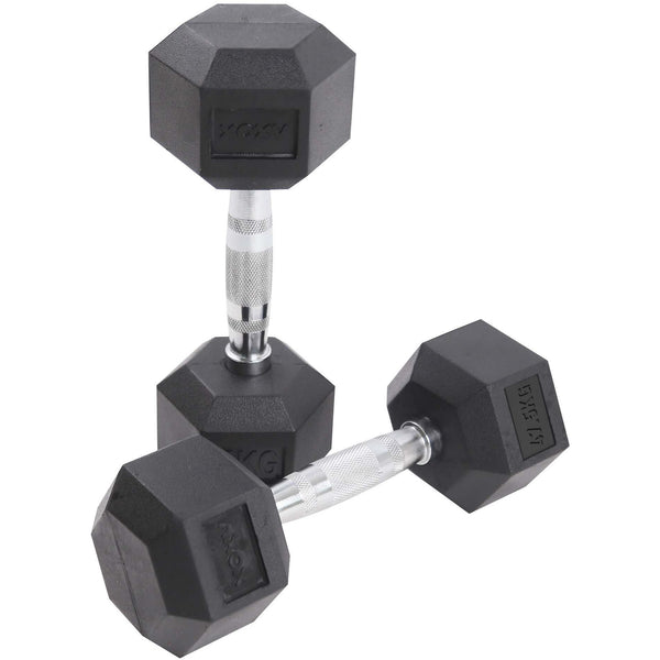 Rubber Coated Hex Dumbbell Set | 27.5kg - 50kg