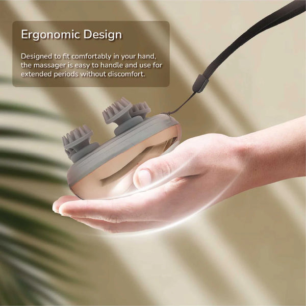 Clingy 3D Meridian Scalp Massager - 3 Modes, 950mAh, Lightweight, Rechargeable - Hair Growth & Stress Relief