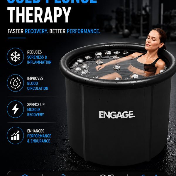 ENGAGE Portable Ice Bath Tub – Foldable Cold Plunge Tub for Athlete Recovery, Muscle Recovery & Ice Therapy