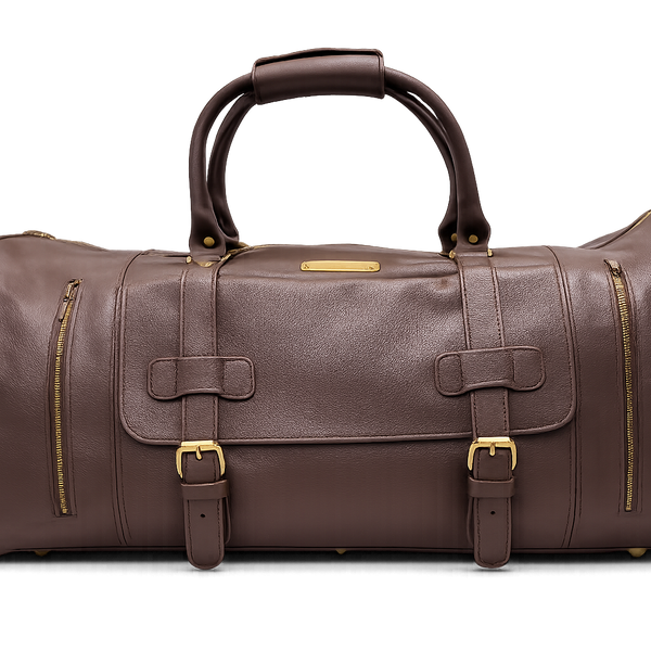 MyPT Leather Travel Duffel Bag | Premium Gym, Travel & Weekender Bag
