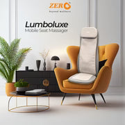 Lumbolux Mobile Seat Massager - Back, Shoulder & Neck Relief, 16 Heads, Heat, Vibration & Kneading