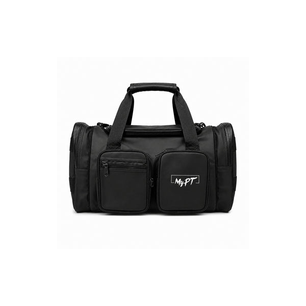 MyPT Gym Bag | Sports Duffle Bag with Shoe Compartment | Waterproof | Multi-Pocket | Men & Women | Black