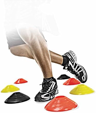 SKLZ Agility Cones Set of 20 | 2 Inch High Visibility | 4 Colors | Speed & Agility Training Drills