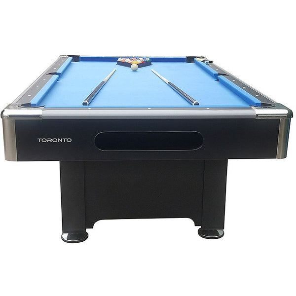 Toronto GP020 Billiard Table | Blue Velvet Cloth | Chrome Corners | 8FT