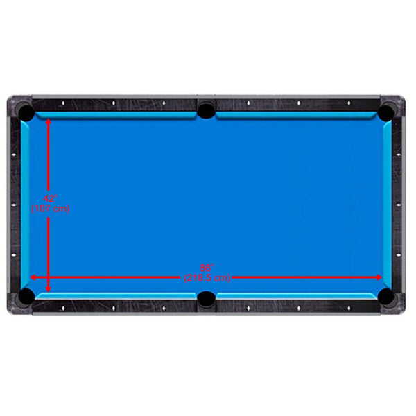 Toronto GP020 Billiard Table | Blue Velvet Cloth | Chrome Corners | 8FT