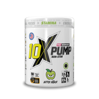 10X Athletic PUMP Caffeine-Free Pre Workout Powder 600g | Non-Stim Formula | 50 Servings | 12g Per Serving | Sugar Free