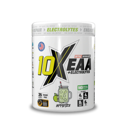 10X EAA with Electrolytes | 25 Servings | 18g Per Scoop | 9 Essential Amino Acids + B Vitamins | 750mg Electrolytes | Vegan, Sugar-Free