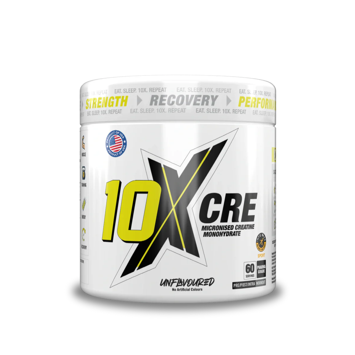 10X Athletic Pump Pre Workout Bundle | Caffeine-Free Non-Stim Formula 600g + FREE Creatine Monohydrate + FREE Neon Shaker | 50 Servings | Muscle Pump & Performance Support