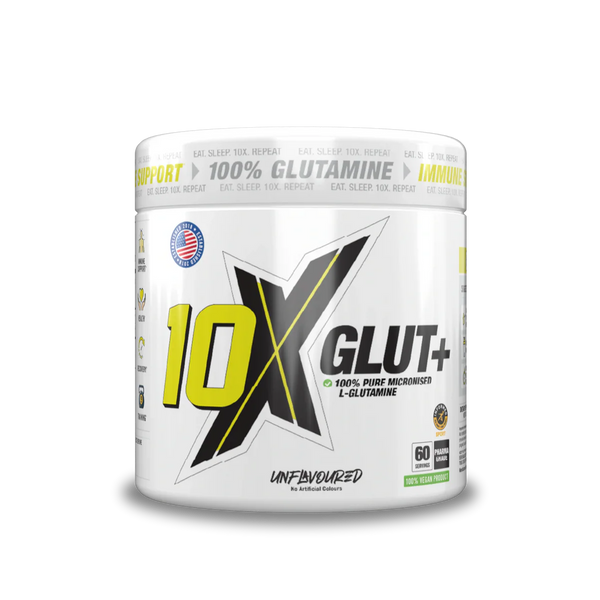 10X Athletic L-Glutamine Powder 300g | 5g Per Serving | 60 Servings | Unflavored | Vegan