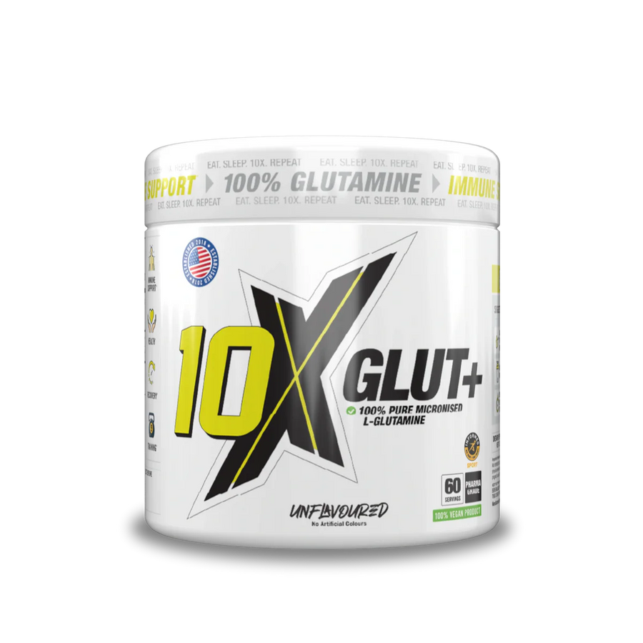 10X Athletic L-Glutamine Powder 300g | 5g Per Serving | 60 Servings | Unflavored | Vegan