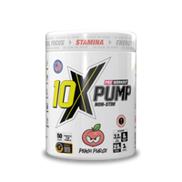 10X Athletic PUMP Caffeine-Free Pre Workout Powder 600g | Non-Stim Formula | 50 Servings | 12g Per Serving | Sugar Free