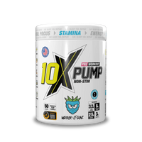 10X Athletic PUMP Caffeine-Free Pre Workout Powder 600g | Non-Stim Formula | 50 Servings | 12g Per Serving | Sugar Free
