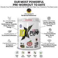 10X Athletic Pump Pre Workout Bundle | Caffeine-Free Non-Stim Formula 600g + FREE Creatine Monohydrate + FREE Neon Shaker | 50 Servings | Muscle Pump & Performance Support