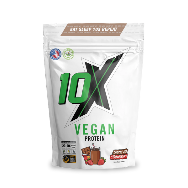 10X Athletic Vegan Protein | 20g Plant-Based Protein | 20 Servings | Gluten-Free, Nut-Free, Lactose-Free | Low-Calorie