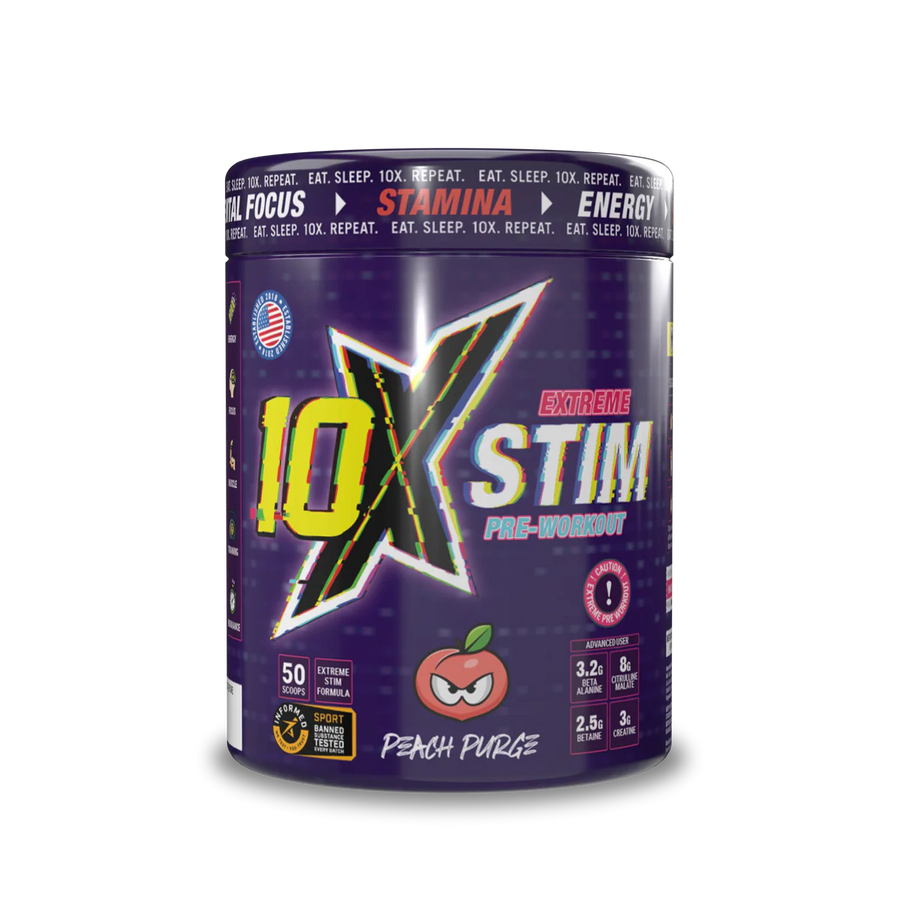 10X Athletic STIM Pre Workout Powder 600g | 400mg Caffeine