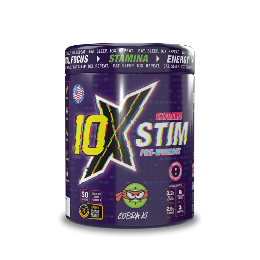 10X Athletic STIM Pre Workout Powder 600g | 400mg Caffeine