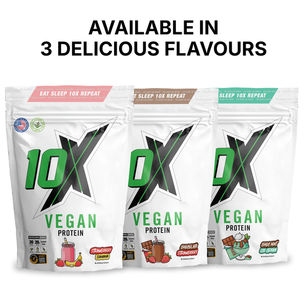 10X Athletic Vegan Protein | 20g Plant-Based Protein | 20 Servings | Gluten-Free, Nut-Free, Lactose-Free | Low-Calorie