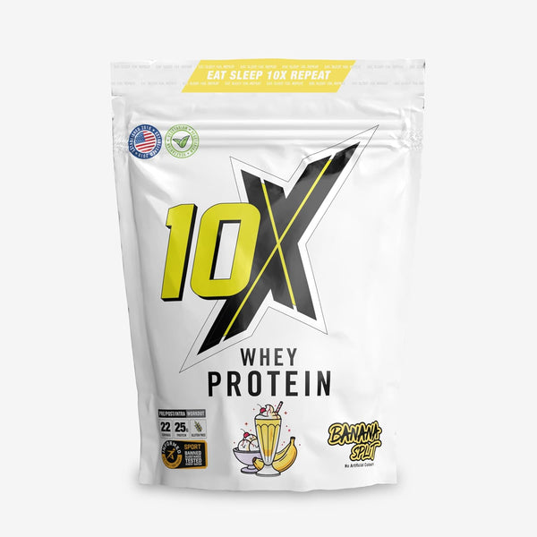 10X Athletic Whey Protein Bundle | 25g Protein Per Serving | 22 Servings | Low Calorie | Vegetarian + FREE Creatine Monohydrate + FREE Shaker Bottle