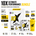 10X Athletic Whey Protein Bundle | 25g Protein Per Serving | 22 Servings | Low Calorie | Vegetarian + FREE Creatine Monohydrate + FREE Shaker Bottle